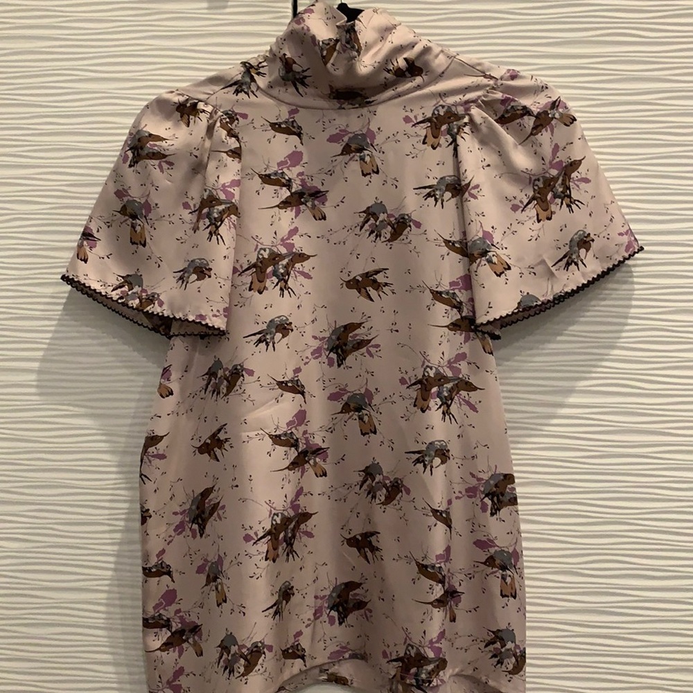 Corey Lynn Calter bird print blouse. Size 6